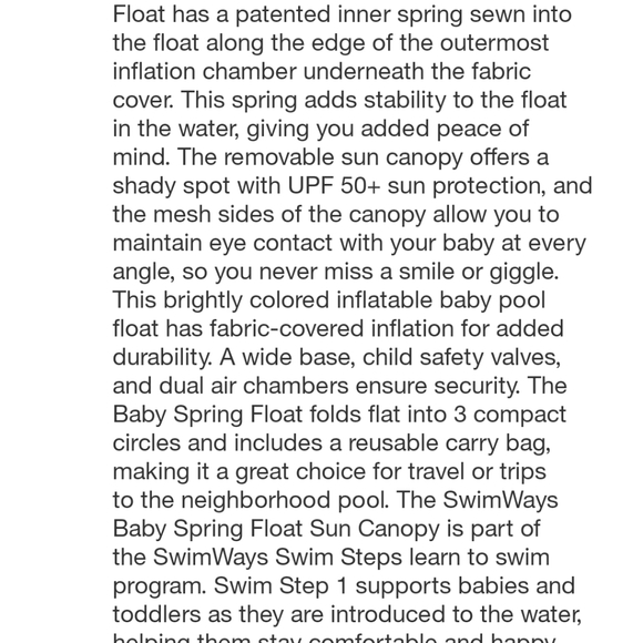 Swimways Sun Canopy Spring Float With Hyper-Flate Valve  - Shark - Picture 5 of 8